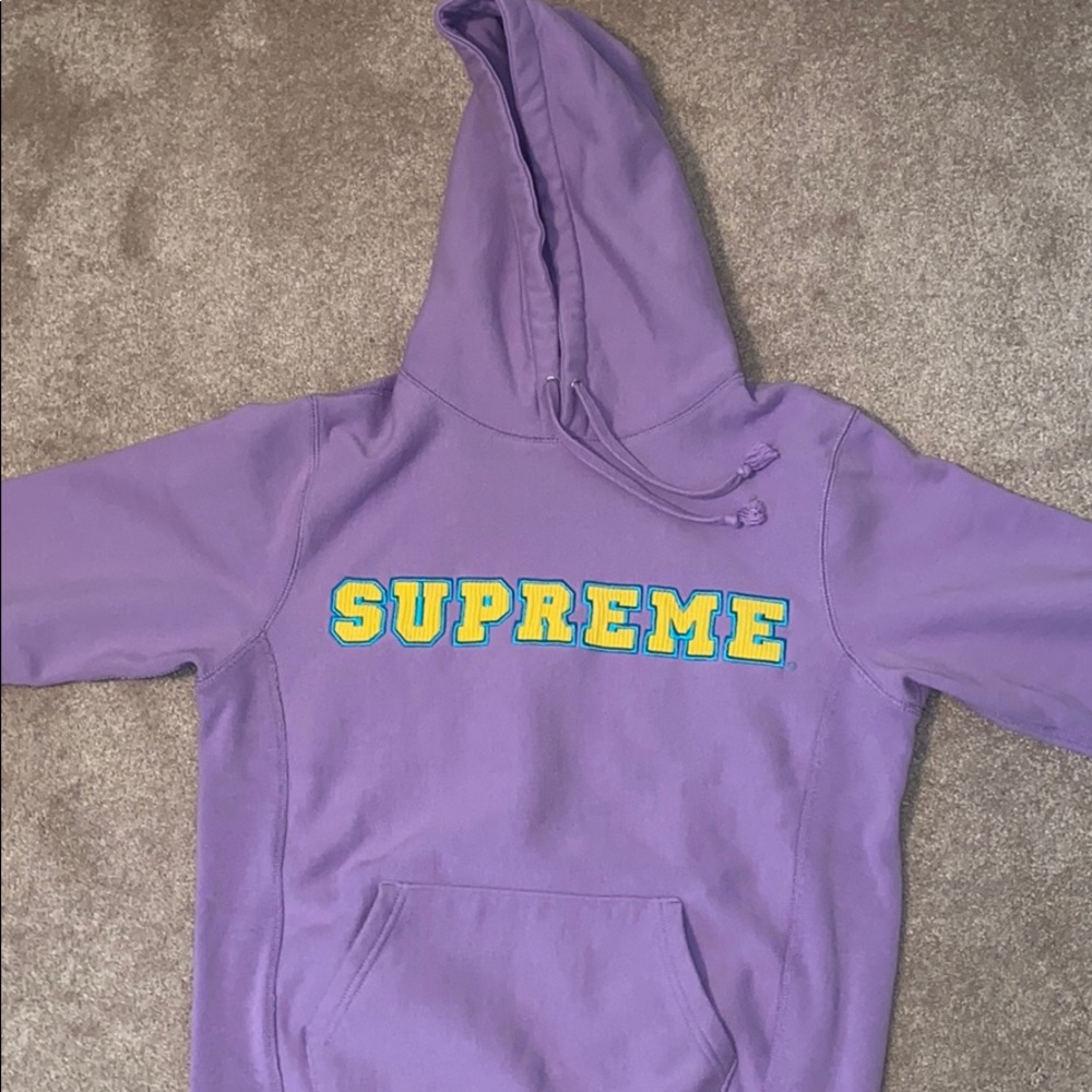 Supreme Cord Collegiate Logo Hoodie